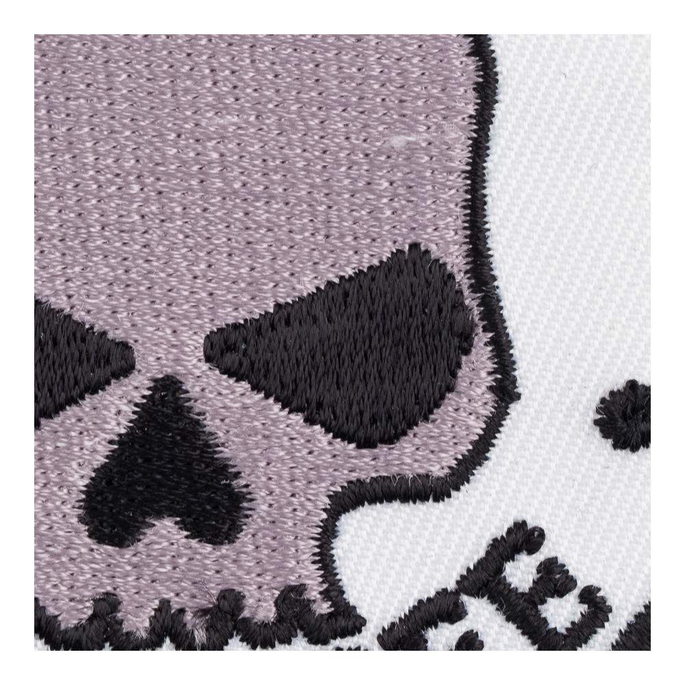 Biker Skull Patches for Jackets & Vests - Ride Hard Ride Free Embroidered Iron-On Skull Patch - Perfect for Motorcycle Clubs, Biker Gangs & DIY Denim Customization