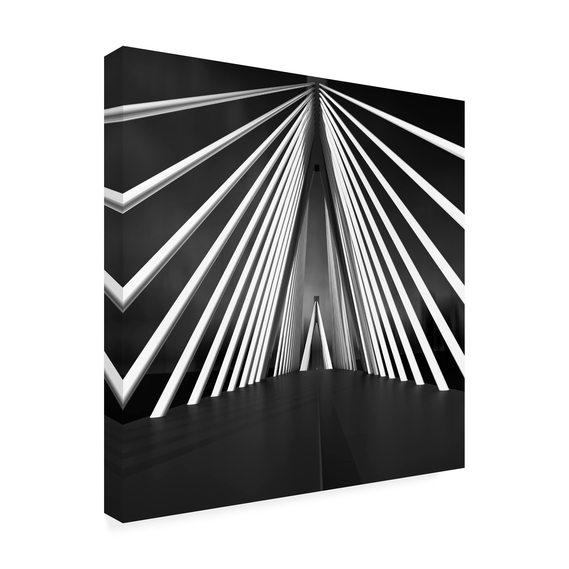 Trademark Fine Art 'Big String Bridge' Canvas Wall Art by Antonyus Bunjamin Abe - Modern Abstract Painting for Living Room, Bedroom & Office Decor
