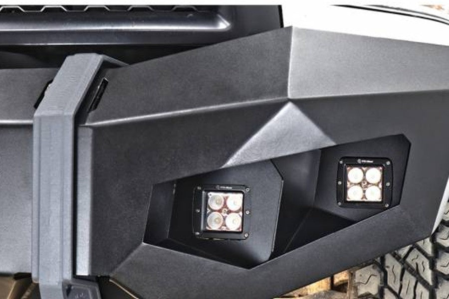 2010-2023 GMC Sierra 2500HD & 3500HD LOD Offroad Destroyer Truck Rigid Dually LED Light Bar Bezel Kit - Black Textured Finish - Perfect for Off-Roading, Truck Customization & Night Driving