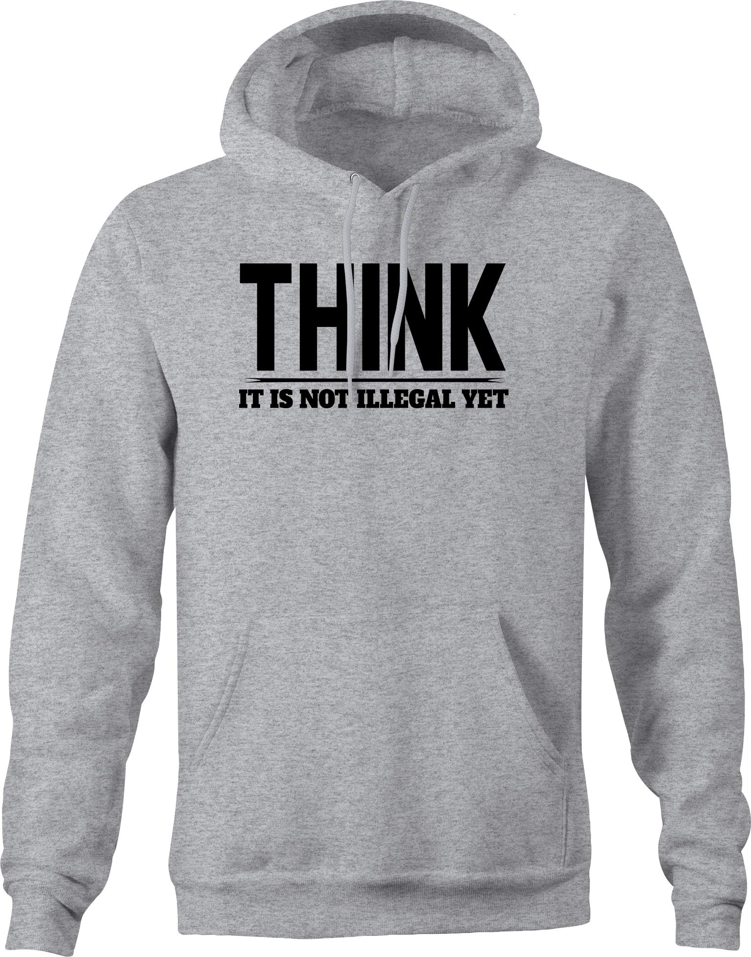 Think It's Not Illegal Yet Smart Censorship Graphic Hoodie - XL Gray - Streetwear Fashion for Men & Women | Perfect for Protest, Political Events & Urban Style