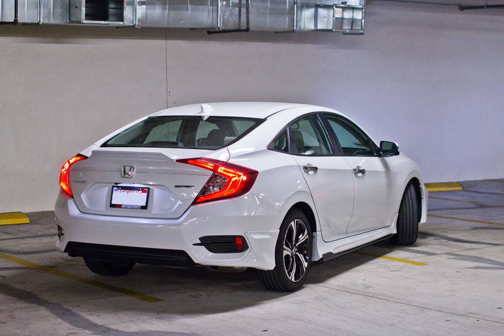 2016-2021 Honda Civic Sedan Rear Bumper Lip Spoiler - HF P Style PP Splitter (Excludes Si Models) | Enhance Your Car's Sporty Look for Street Racing & Car Shows