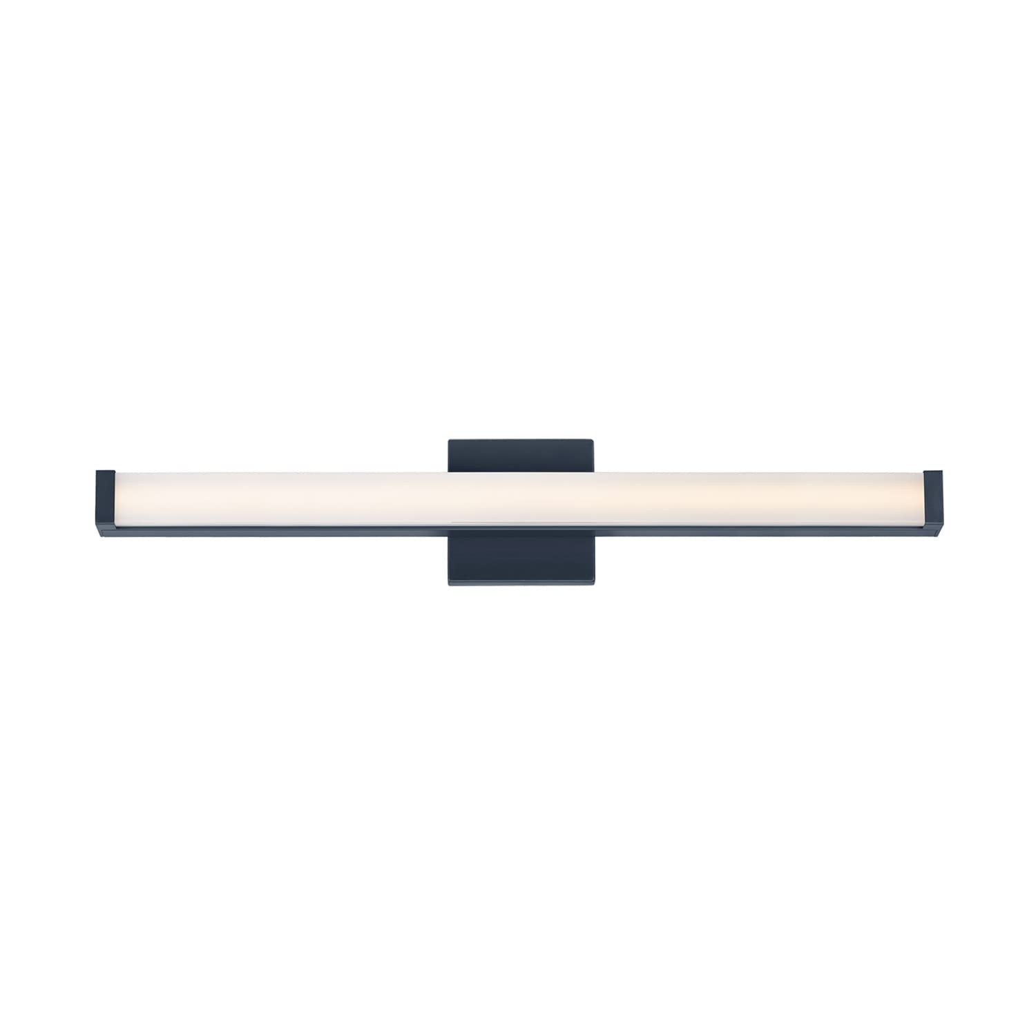 Maxim 52004BK 30 Inch Dimmable LED Bathroom Vanity Light - 3000K Warm White, Black Modern Contemporary Fixture for Bathroom Makeup Mirror Lighting | Perfect for Master Bath, Powder Room & Spa Style Decor