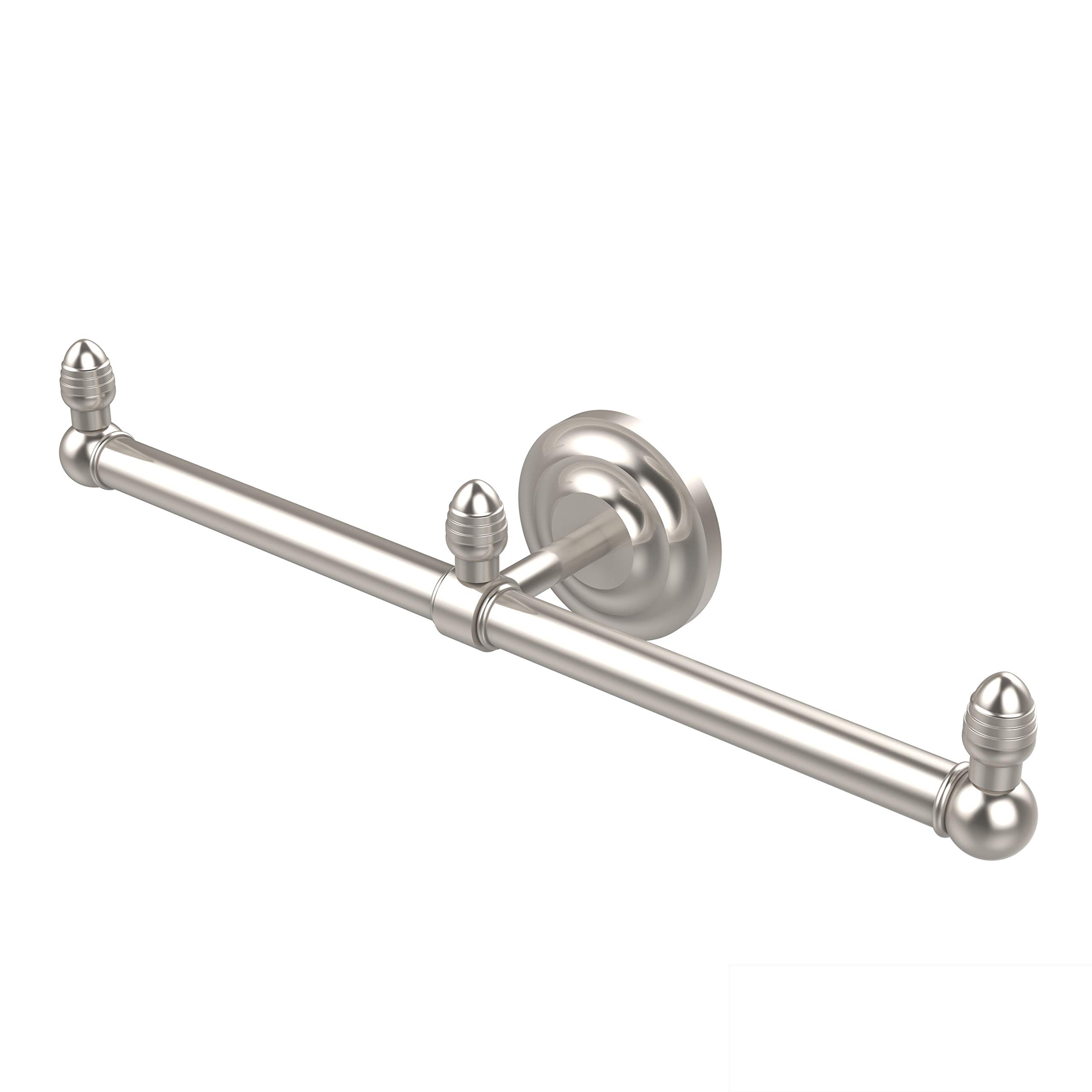 Allied Brass BPQN-HTB-2 Que Collection 2-Arm Bathroom Towel Holder, Matte Black - Perfect for Guest Bathrooms, Powder Rooms & Spa-Style Decor
