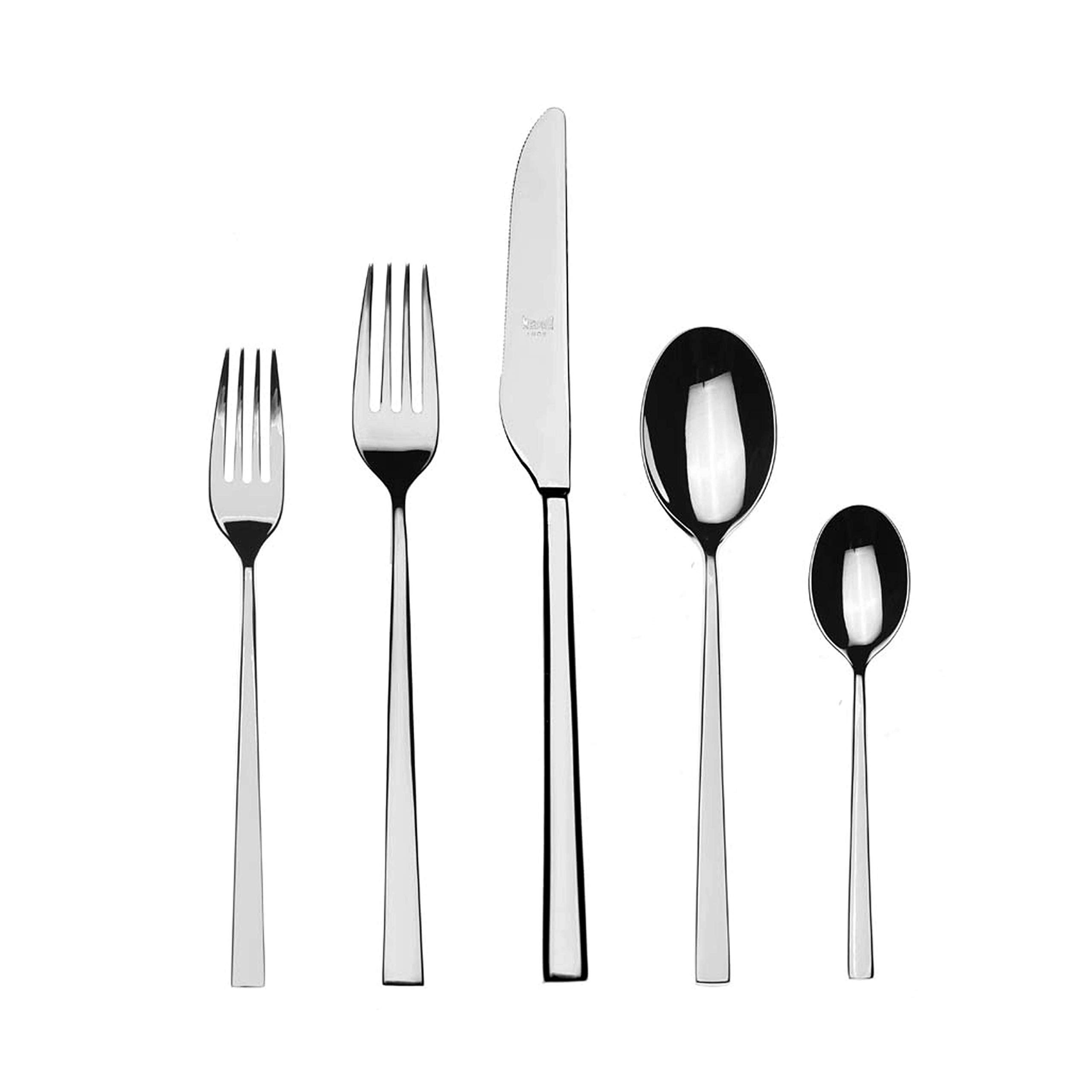 MEPRA 20-Piece Atena Stainless Steel Serving Set - Elegant Metallic Finish for Dinner Parties, Buffets & Formal Dining (106222020) | Perfect for Hosting, Entertaining & Special Occasions