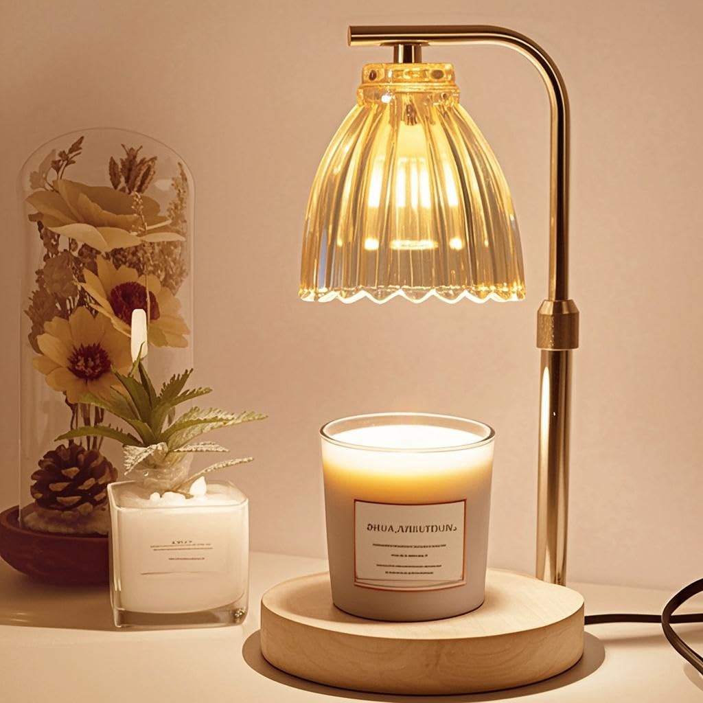 50W Candle Warmer Lamp with Timer - Adjustable Height Coffee Mug & Wax Warmer for Home, Office, Desk Decor - Perfect Gift for Women & Men (Includes 2 Bulbs) - Ideal for Aromatherapy, Relaxation, and Creating Cozy Ambiance