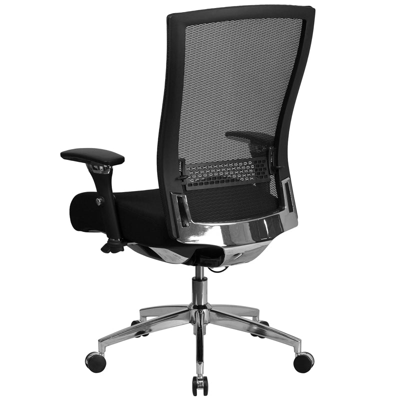 FLASH HERCULES Series Heavy Duty 300 lb Capacity Black Mesh Ergonomic Office Chair with Seat Slider - 24/7 Intensive Use for Home Office, Gaming & Workspaces