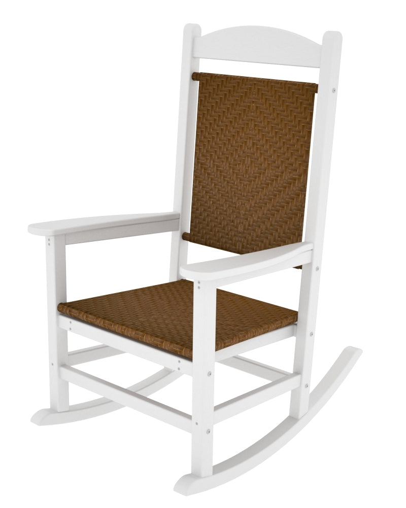 POLYWOOD Presidential Woven Rocker - All-Weather Outdoor Rocking Chair with UV Protection | Perfect for Patio, Porch, Garden & Poolside Relaxation