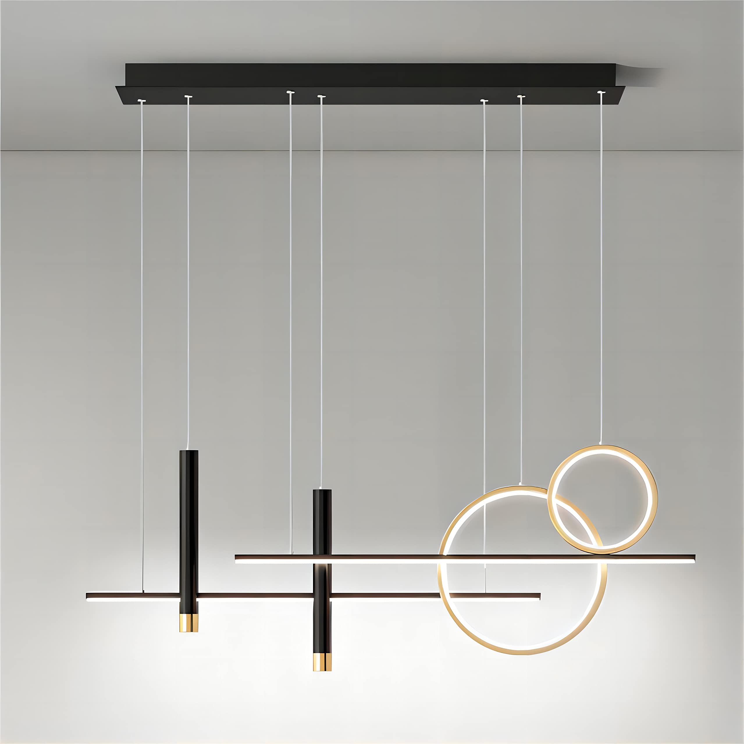 6-Light LED Island Pendant Lighting - 39.4