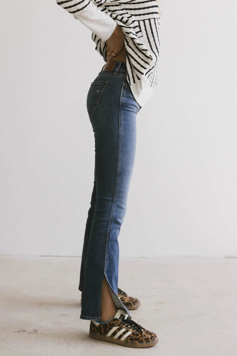 Nellie Cropped Bootcut Jeans for Women - High Waisted Stretch Denim Pants - Perfect for Casual Outfits & Date Nights