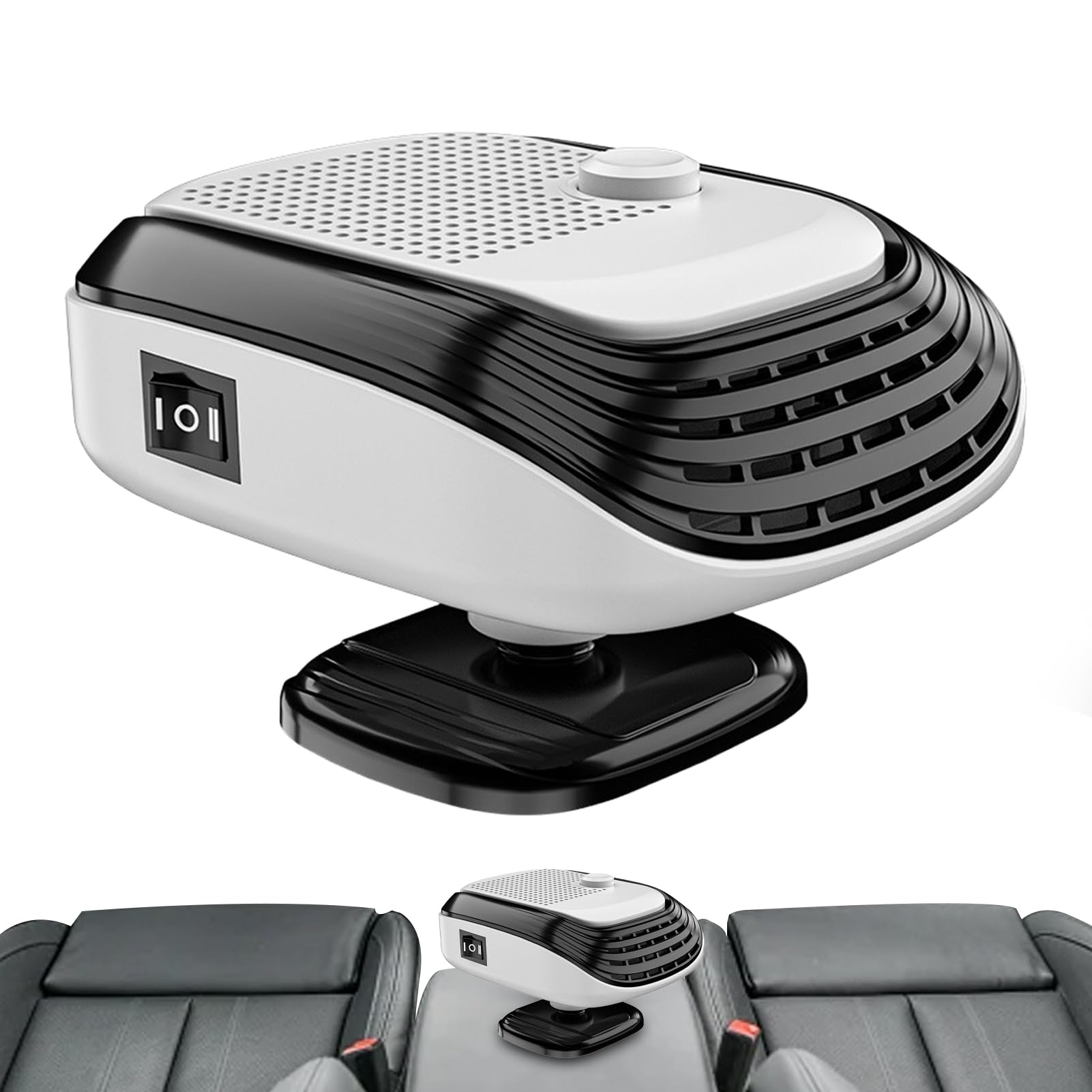 Portable Car Heater with Remote Control - Fast Heating Windshield Defroster, Adjustable Temperature Mini Electric Heater for Instant Warmth - Perfect for Winter Commutes & Road Trips