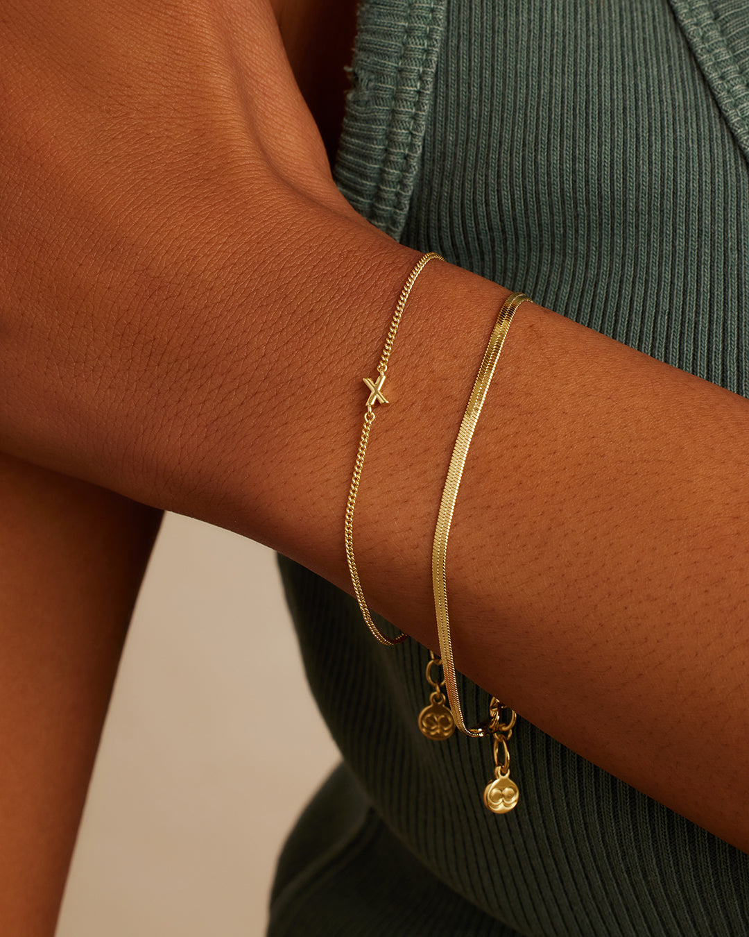 Wilder Mini Alphabet Bracelet - Personalized Initial Letter Bracelet for Women & Girls - Trendy Stackable Jewelry for Everyday Wear & Gifts