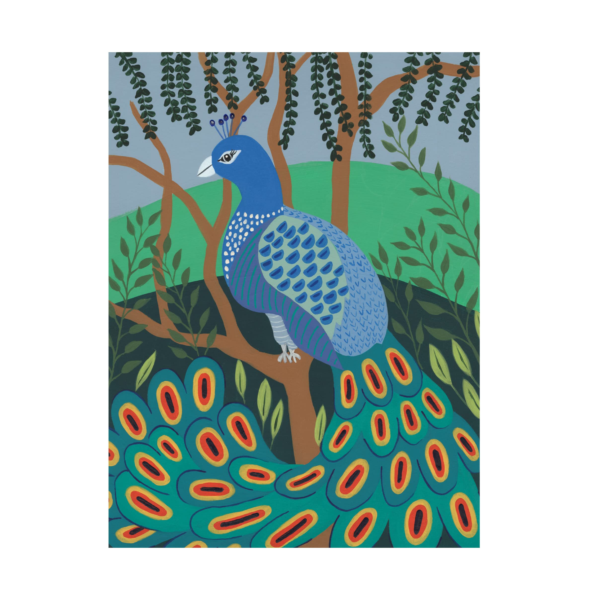 Trademark Fine Art 'Dandy Peacock II' Canvas Wall Art by Regina Moore - Elegant Home Decor for Living Room, Bedroom & Office