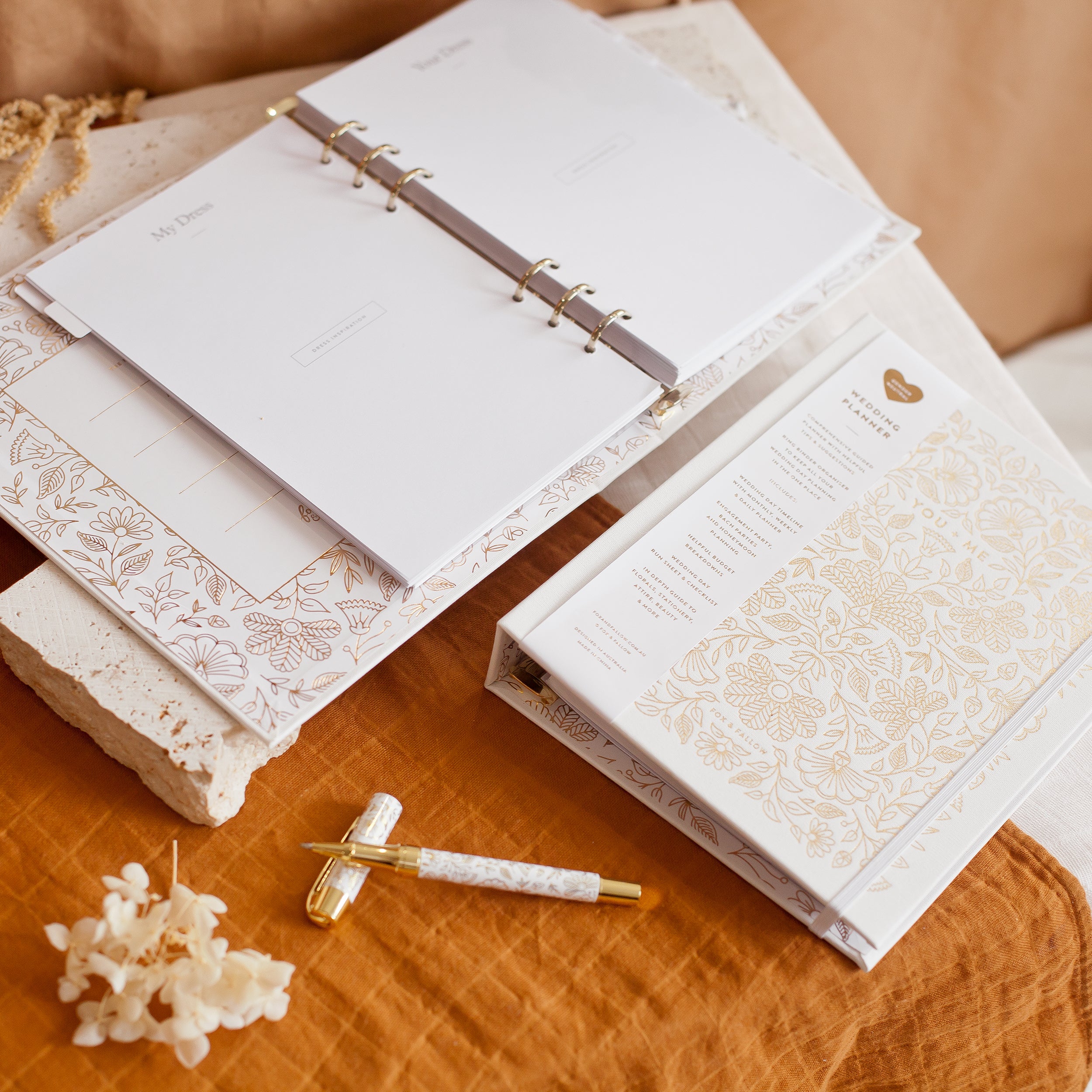 You & Me Wedding Planner - Elegant Hard Cover Ivory Journal for Brides, Couples & Event Planning - Perfect for Wedding Organizing, Bridal Showers & Anniversary Gifts