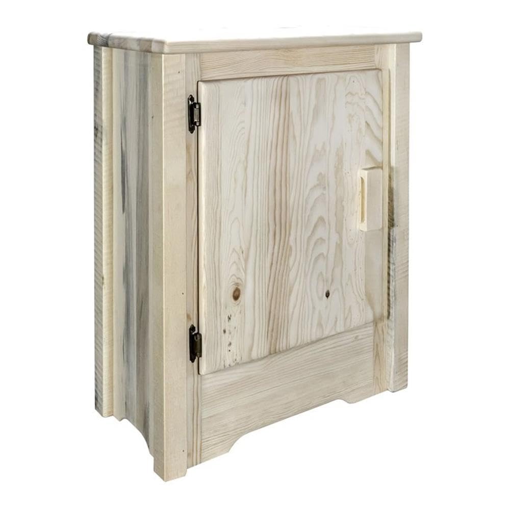 Montana Woodworks Homestead Collection Accent Cabinet - Left Hinged Unfinished Wood Cabinet for Living Room, Bedroom & Entryway Storage