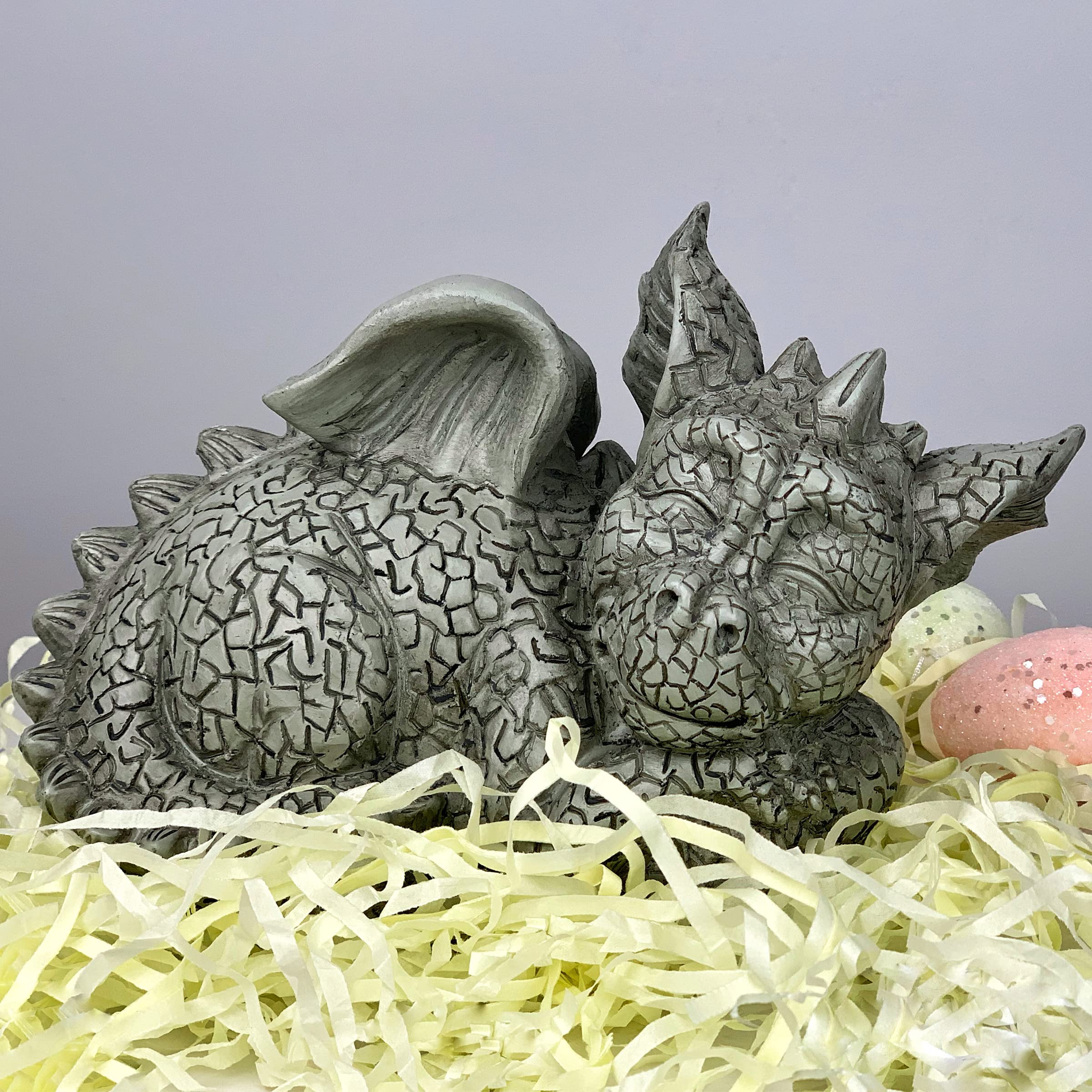 Dragon Statue Outdoor Decor - Handcrafted Garden Sculpture for Yard, Patio & Lawn | Perfect for Fantasy Themed Landscaping & Medieval Home Decor
