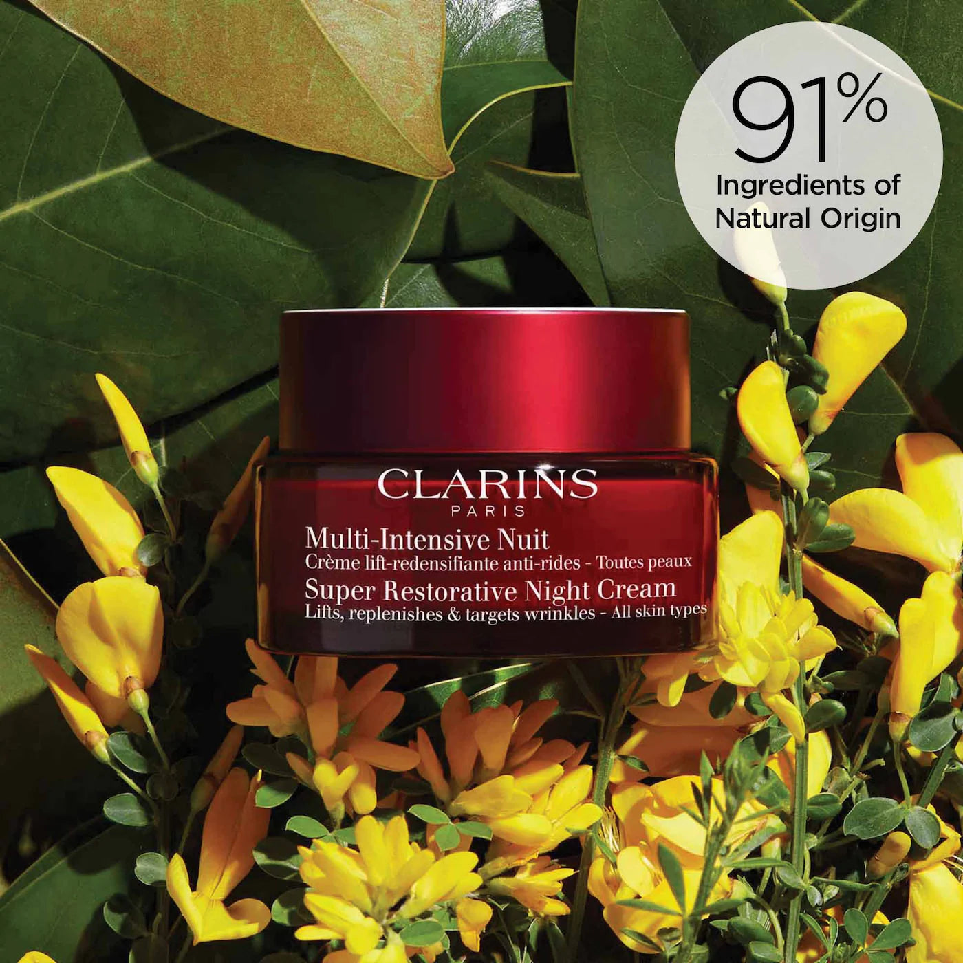 Clarins Super Restorative Anti-Aging Night Cream - 50ml | Hydrating & Firming Night Moisturizer for Mature Skin | Perfect for Nighttime Skincare Routine & Wrinkle Reduction