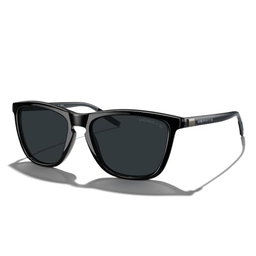 Black Frame/Black Lens/Gray Temples