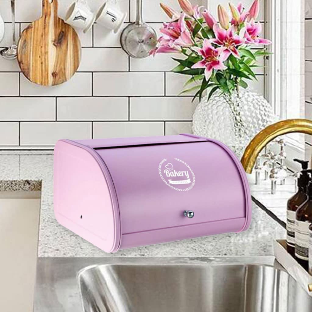 POCHY Classic Roll Top Bread Box - Large Capacity Food Storage Container for Bread, Buns & Pastries | Perfect for Kitchen Countertop, Pantry & Dining Table Organization