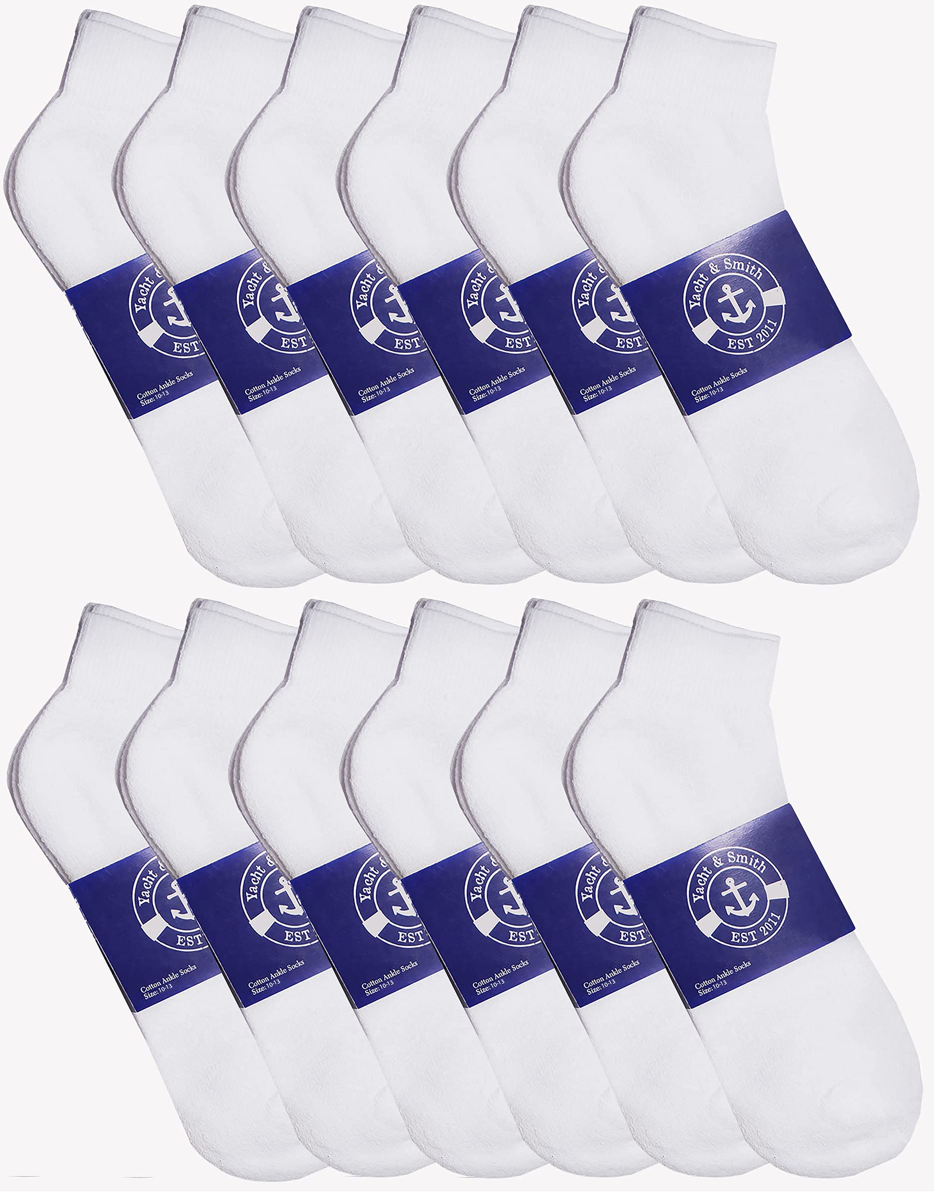 **Men's & Women's Cotton Quarter Ankle Socks - Lightweight Bulk Wholesale Pack - Perfect for Donations, Homeless Shelters, Gym, Running & Everyday Wear**