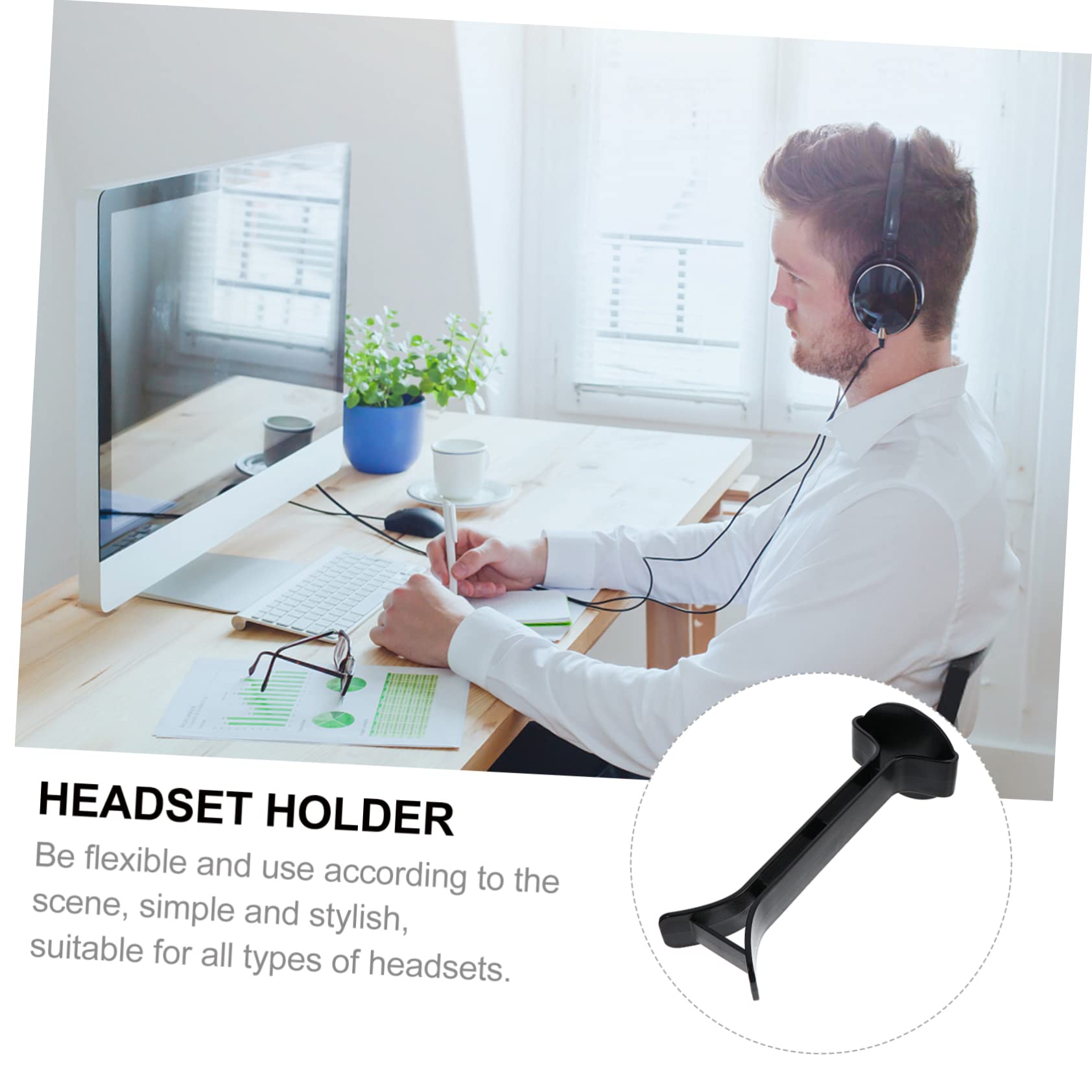 Uonlytech 3 Pack Headphone Display Stand - Premium Headset Holder for Desk, Shelf, or Store - Perfect for Organizing Wireless Earbuds, Gaming Headsets & Studio Headphones in Home, Office or Retail Display