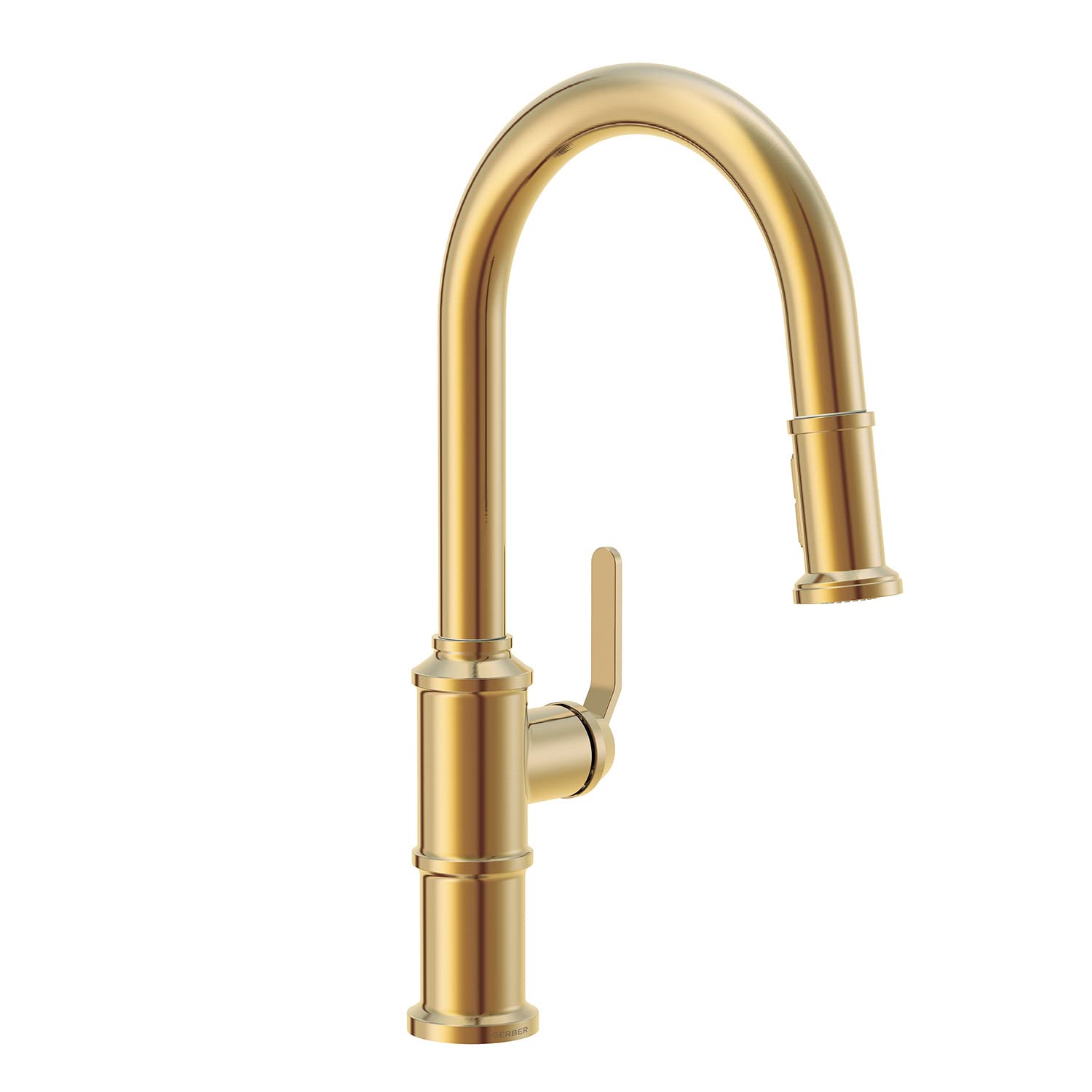 Gerber Kinzie Single Handle Pull-Down Kitchen Faucet in Brushed Bronze (Model D454437BB) - Perfect for Modern Farmhouse & Rustic Style Kitchens