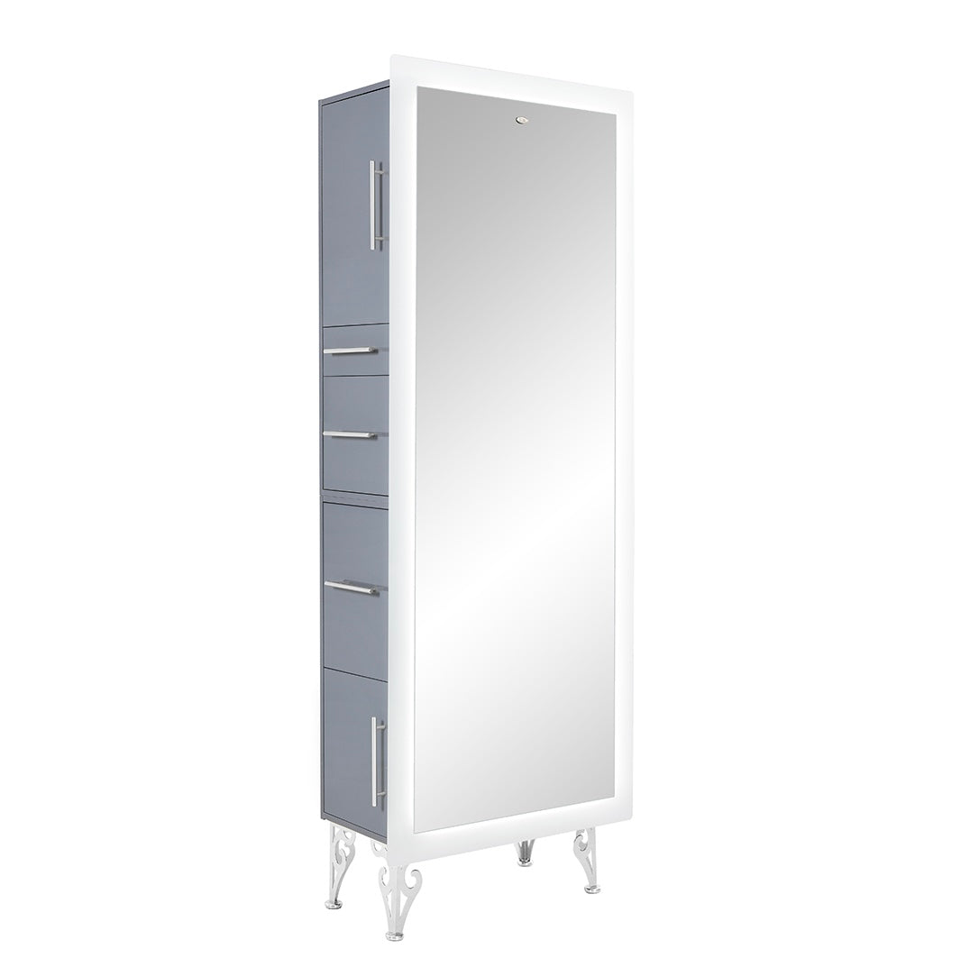 Magic II Single LED Lighted Styling Station - Professional Salon Quality Makeup Mirror with Adjustable Brightness for Home Vanity, Bathroom & Dressing Room