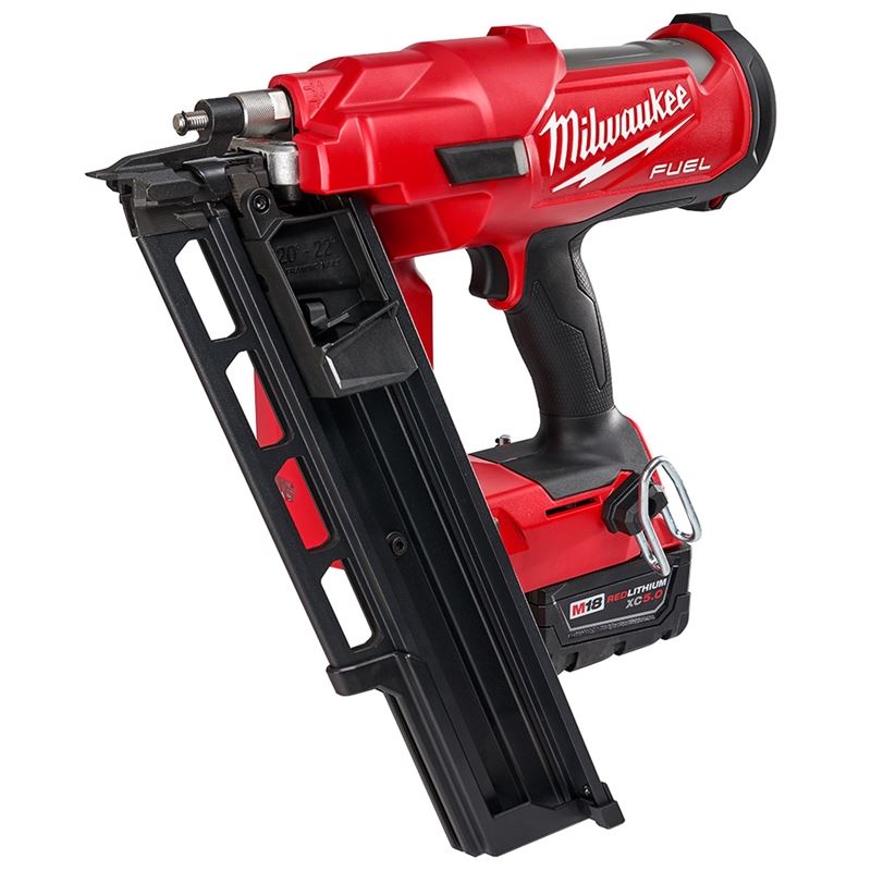 M18 FUEL 18V Lithium-Ion Brushless Cordless 21-Degree Framing Nailer Kit (2744-21) - Perfect for Framing, Roofing, and Deck Building Projects