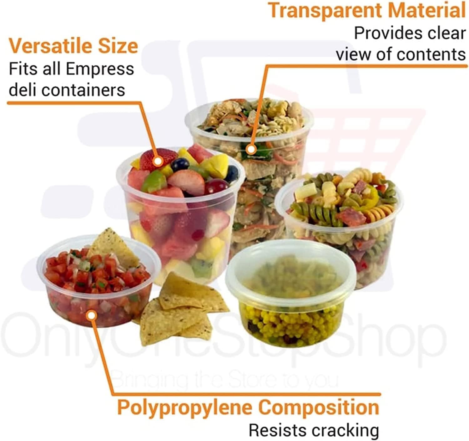 32 Oz Heavy Duty Plastic Deli Containers with Airtight Lids - BPA Free Food Storage Containers for Soup, Meal Prep, Leftovers & Restaurant Takeout (Pack of 240) - Perfect for Commercial Kitchens, Catering & Home Use
