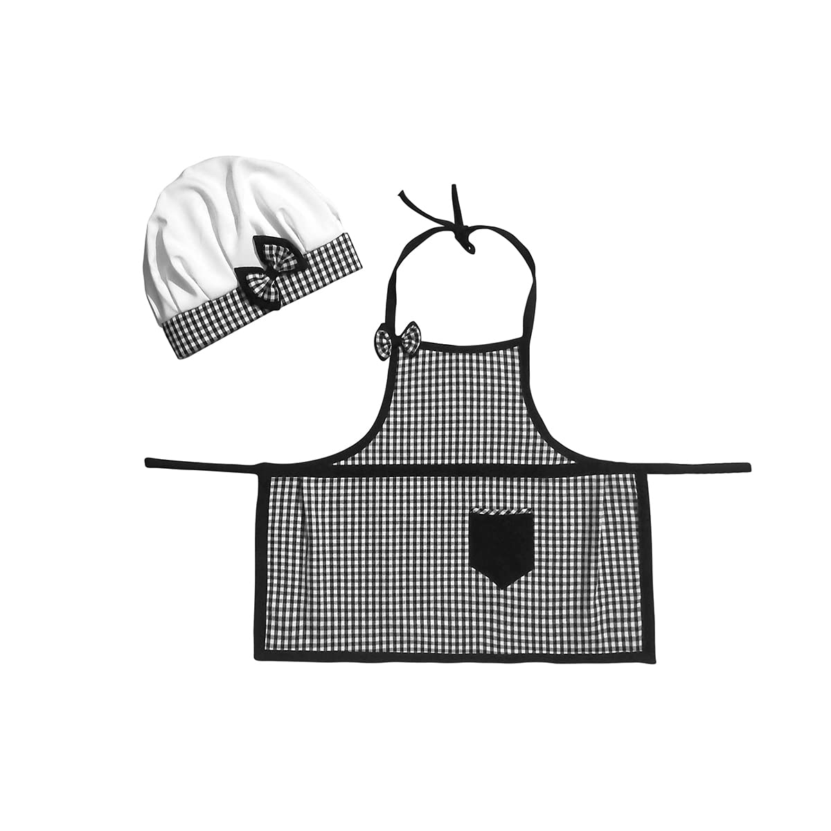 **Root & Craft Polyester Kids Birthday Photoshoot Dress - Masterchef Style (Black & White, 6-12 Months) - Perfect for Baby's First Birthday, Family Photos & Special Occasions**