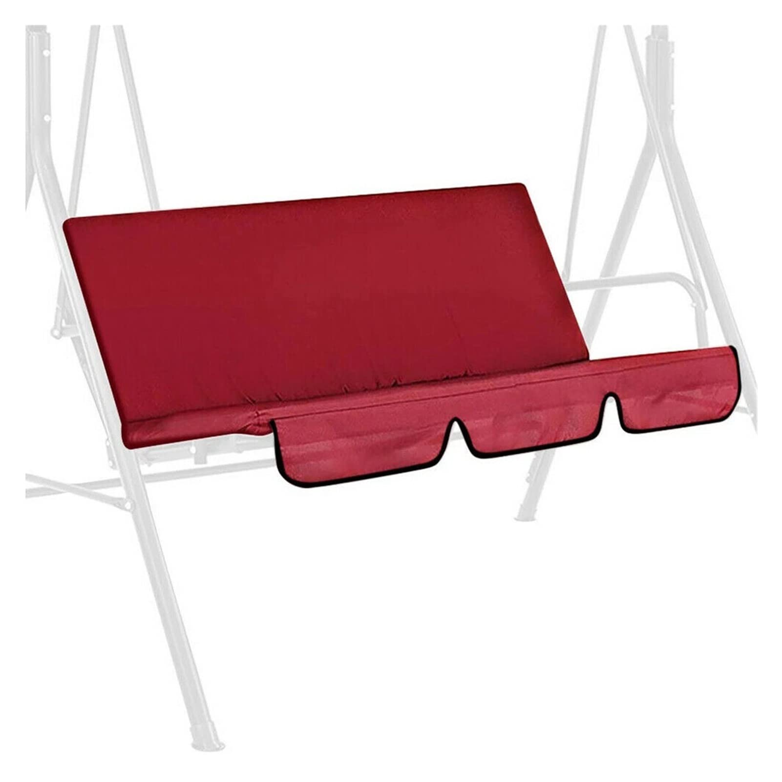 **Waterproof 3-Seat Patio Swing Chair Covers - Replacement Canopy & Cushion Cover for Outdoor Furniture (Red) - Ideal for Garden, Backyard, and Hammock Protection**