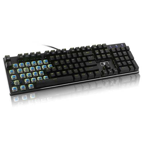 E element Z88 104-Key NKRO USB Wired RGB Backlit Mechanical Gaming Keyboard with Outemu Blue Switches - Perfect for PC Gaming, Typing & Office Work
