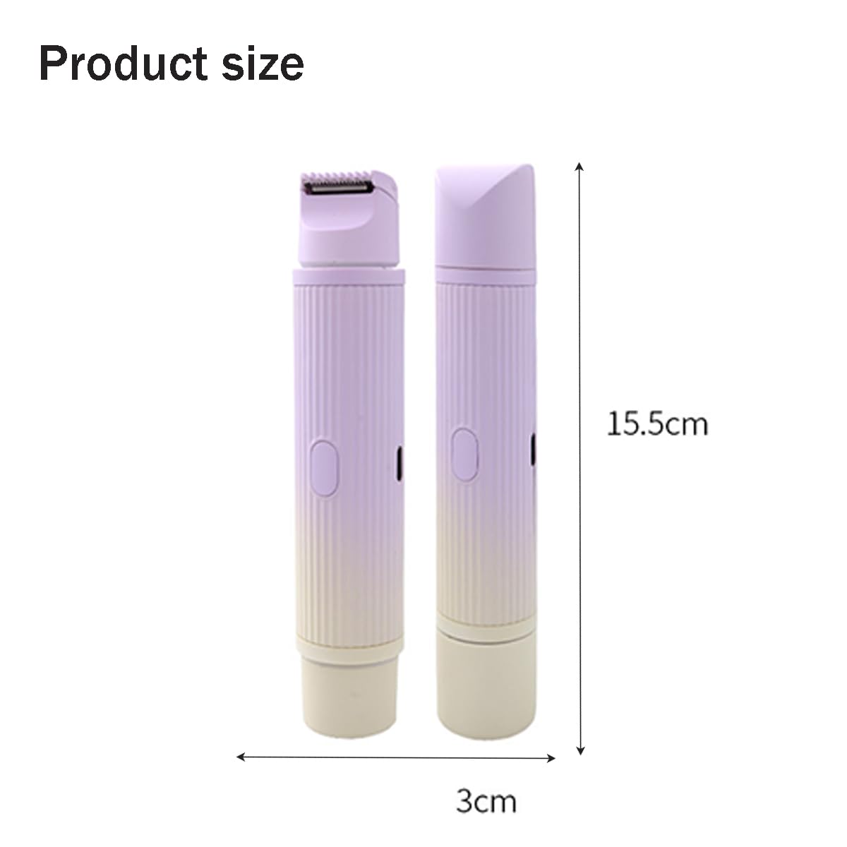 **Painless Electric Razor for Women - 2-in-1 Bikini & Body Hair Trimmer, Waterproof Dual Head Shaver for Underarms, Legs, Face & Pubic Hair - Gradient Pink | Perfect for Travel, Gym & Sensitive Skin Care**