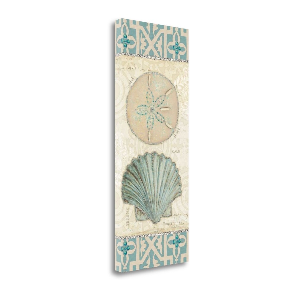Beach Treasures II By Emily Adams - Premium Giclee Art Print on Gallery Wrapped Canvas, Ocean Wall Decor for Living Room, Bedroom & Beach House - Ready to Hang