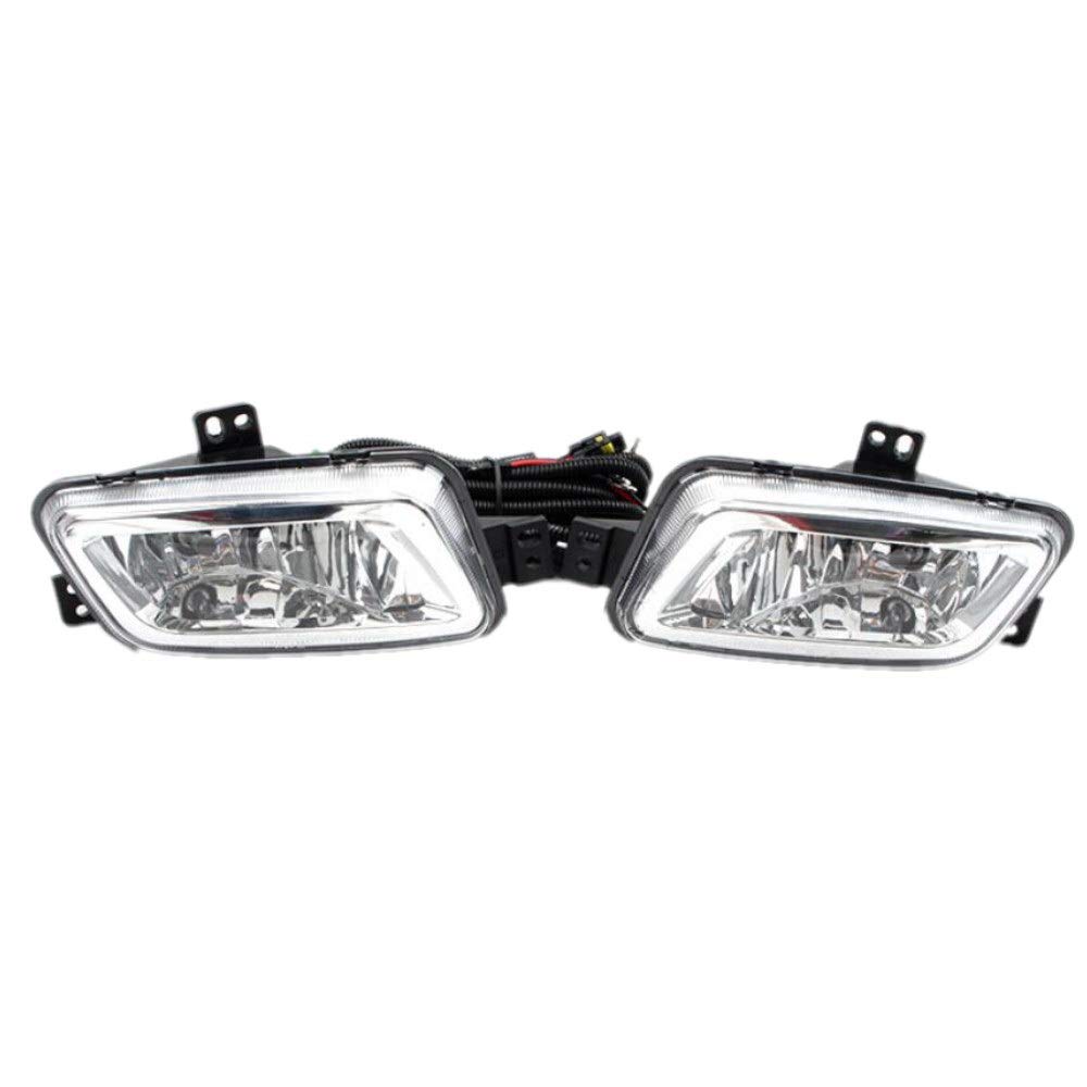 Ford Ranger Wildtrak 2015-2018 Square Fog Light Kit - 4300K Halogen Bulb, Cover, Wiring Harness & Switch - Durable Fog Lamp Assembly for Off-Road & Night Driving