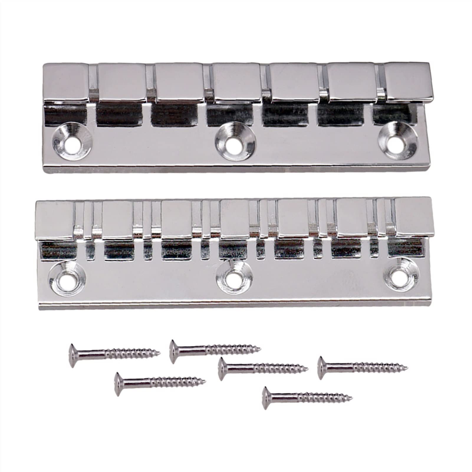2-Pack Fixed Guitar Bridge for 6 & 12 String Electric Guitars - Replacement Bridge Parts for Electric Guitar Setup & Repair | Perfect for DIY Guitar Maintenance & Upgrades