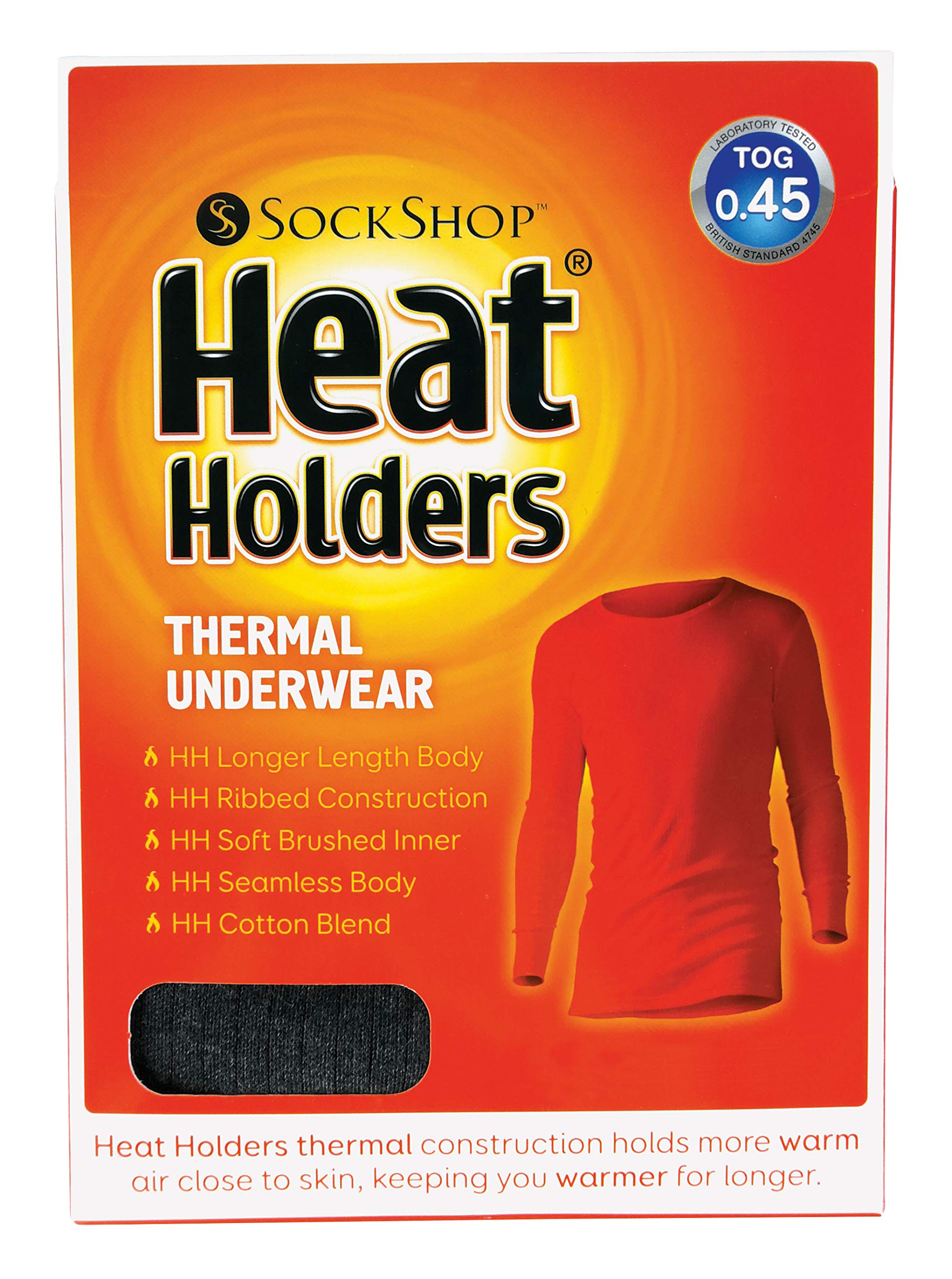 Heat Holders Men's Thermal T-Shirt Vest - Warm Winter Base Layer for Outdoor Activities & Layering