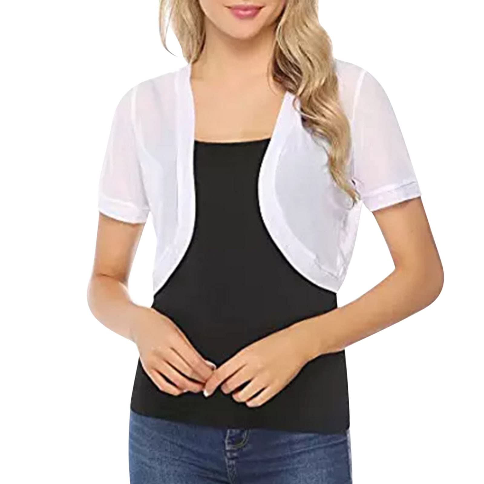 Women's Casual Loose Fit Short Sleeve Cardigan - Summer Beach Cover Up, Lightweight Knit Sweater for Vacation & Travel (Black/Tan) | Perfect for Beach Outings, Poolside Lounging & Weekend Getaways