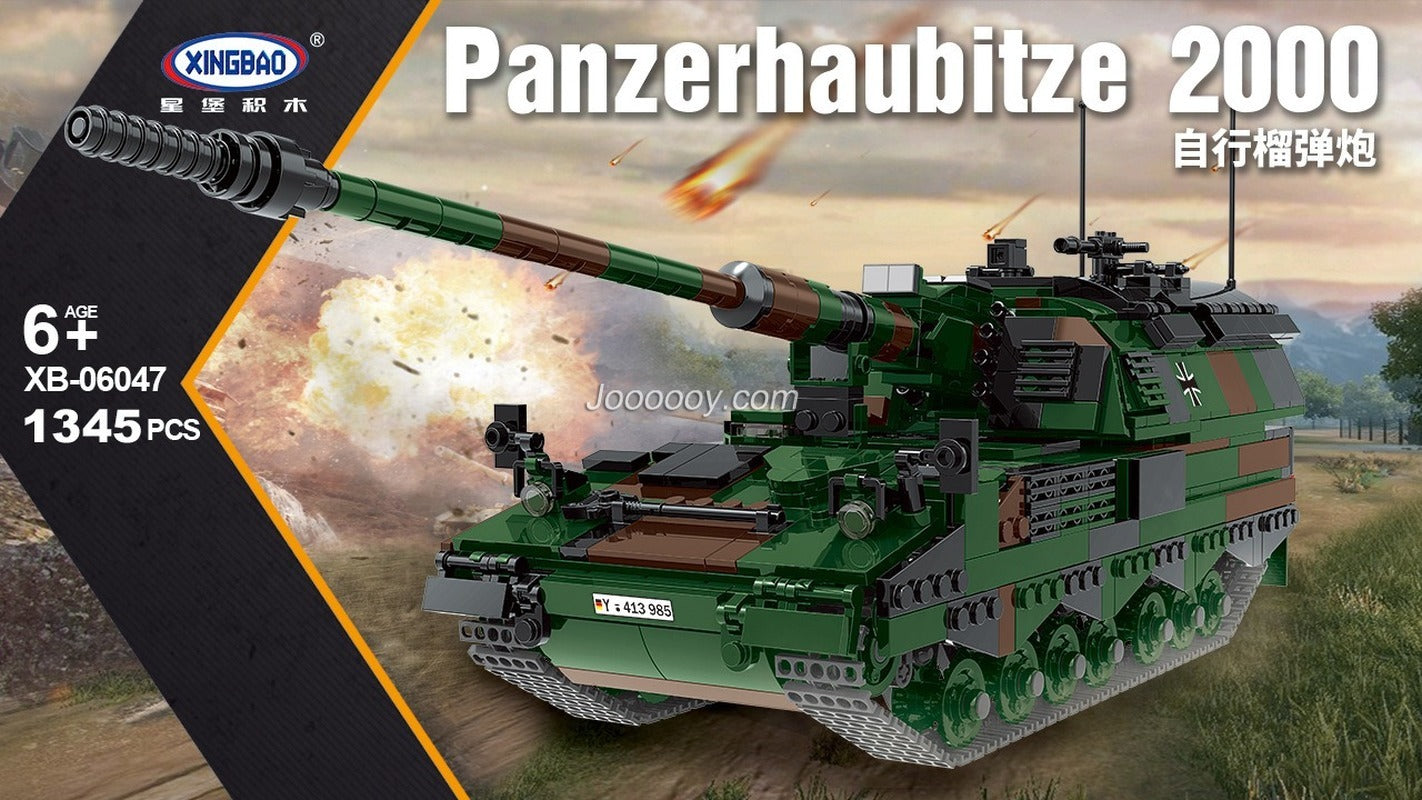 1315PCS XB06047 Panzerhaubitze 2000 Military Building Blocks Set - Tank Model Kit for Adults & Teens - Perfect for Collectors, Display & War Simulation Games