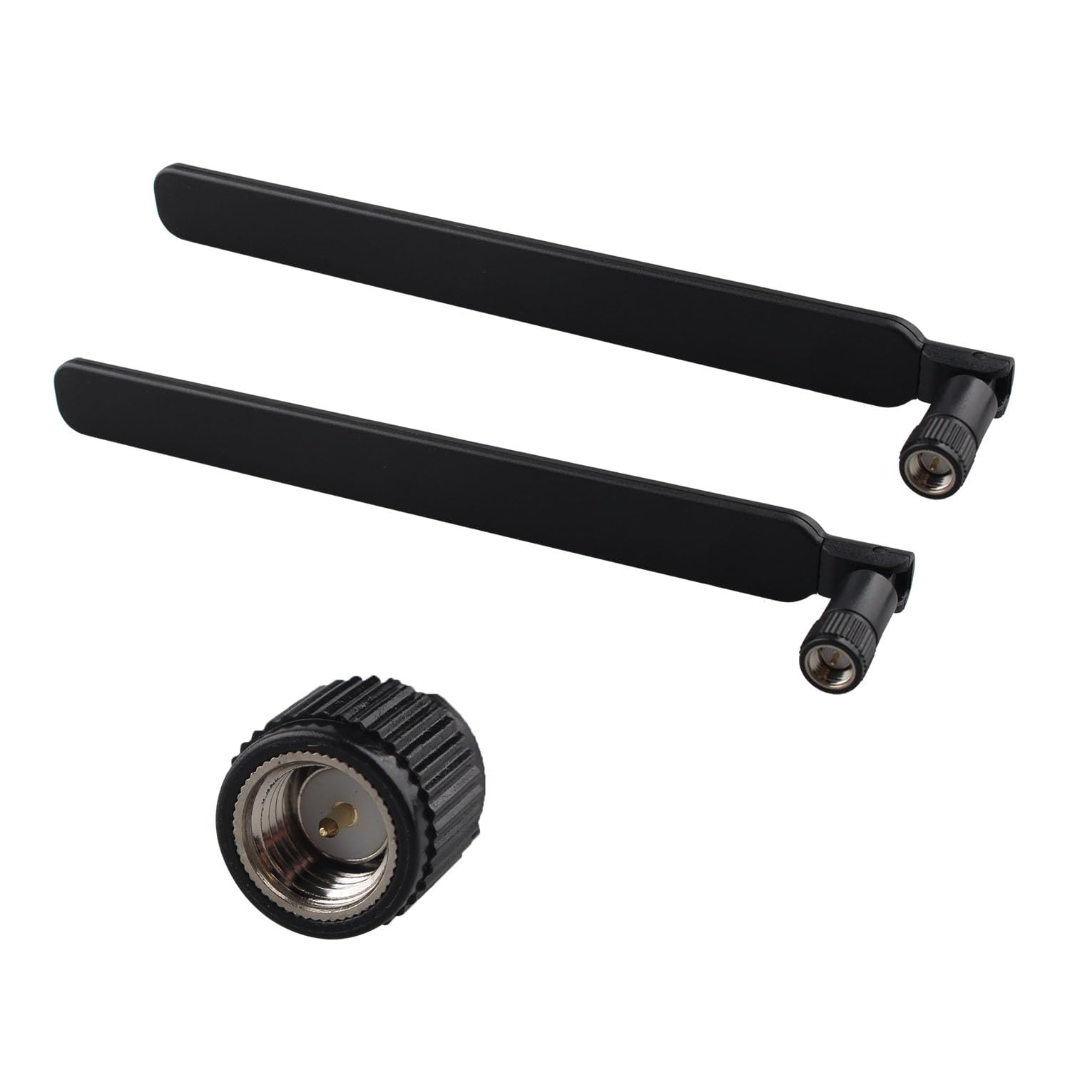 2-Pack 4G LTE SMA Male Omni-Directional Antenna 8dBi Gain - Full Band External Antenna for CPE Routers, Trail Cameras, Mini PCIE Cards, Wireless Access Points, Range Extenders & Modems - Boost Signal for Outdoor/Indoor Connectivity