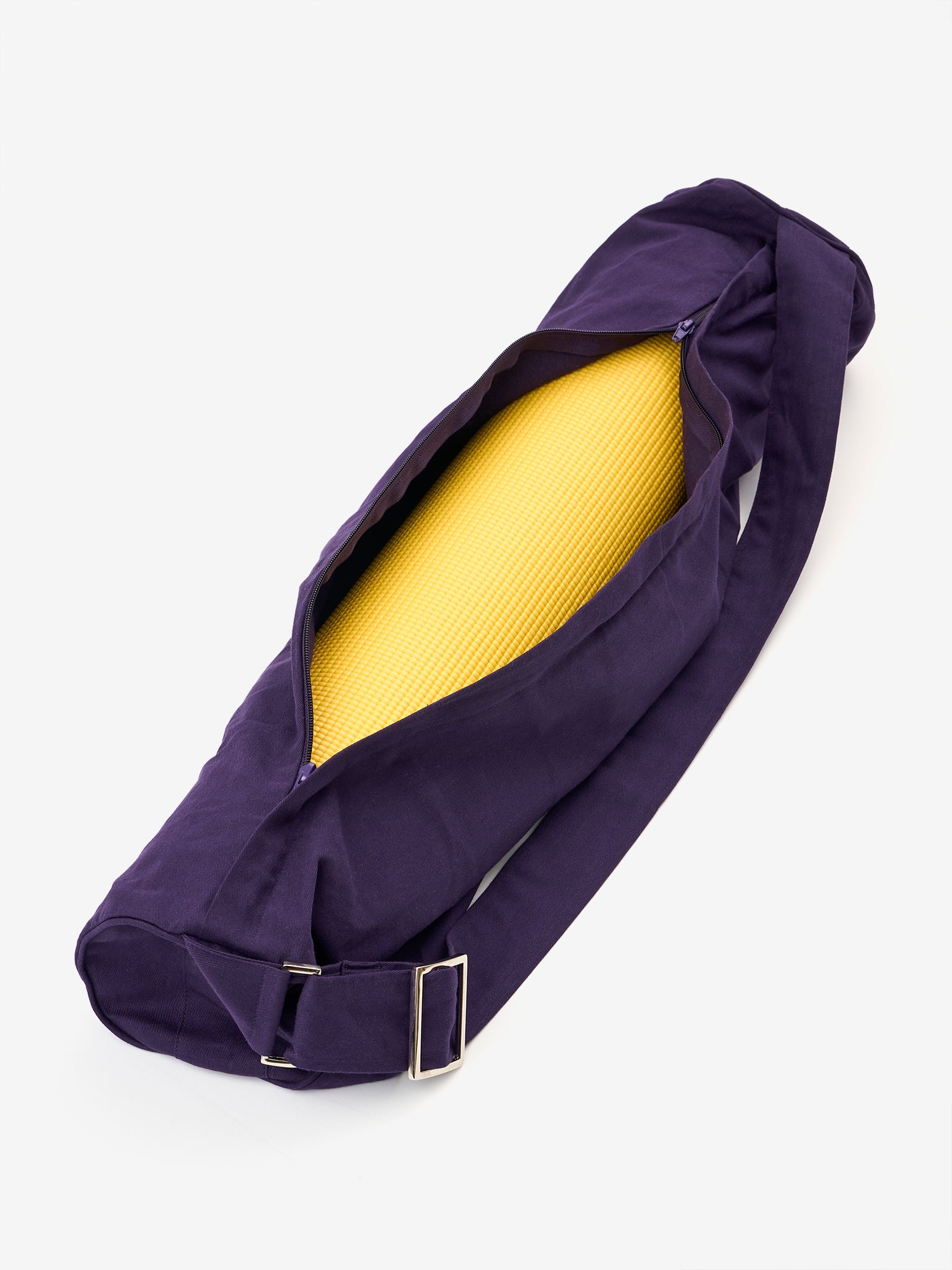 Organic Cotton Zip Up Yoga Bag for Women & Men - Eco-Friendly Yoga Mat Carrier with Pockets - Perfect for Gym, Studio & Travel
