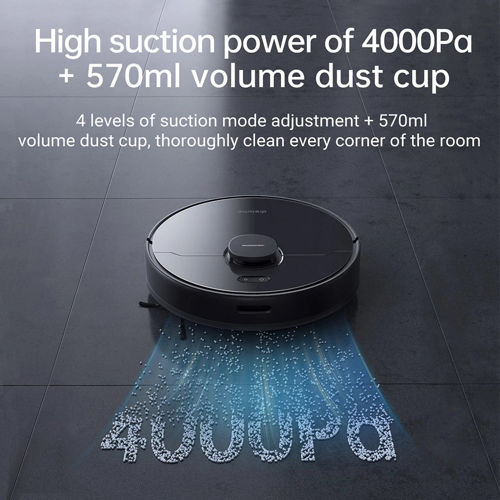 Dreame D9 Max Robot Vacuum and Mop Cleaner with 3000Pa Suction, Smart Mapping, Self-Charging | Ideal for Hardwood Floors, Carpets & Pet Hair | Official US Version