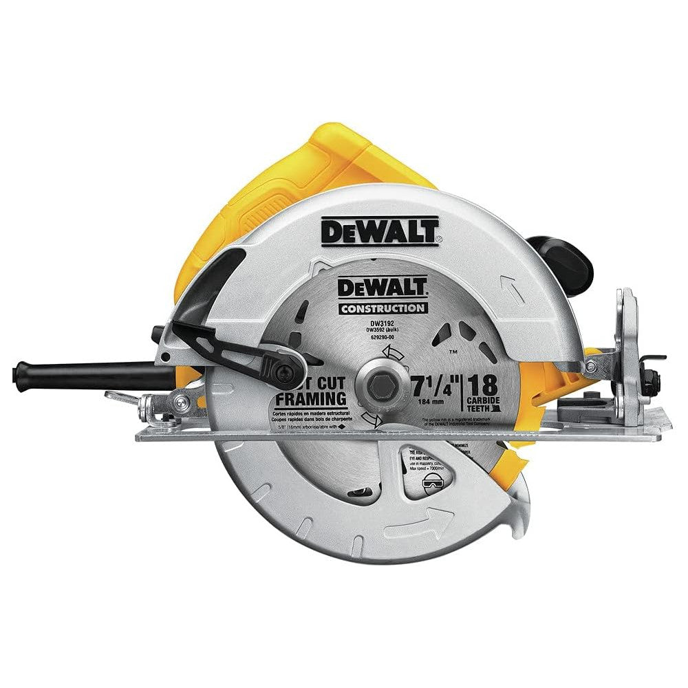 DEWALT DWE575S 7-1/4 Inch Circular Saw - Refurbished with Warranty | Powerful Corded Electric Saw for Wood Cutting, DIY Projects & Construction Work