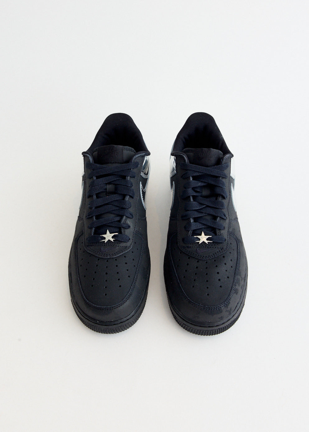 Nike Air Force 1 Low Retro 'Black Chrome' Men's Basketball Sneakers - Classic White & Black Leather Shoes for Streetwear & Casual Outfits