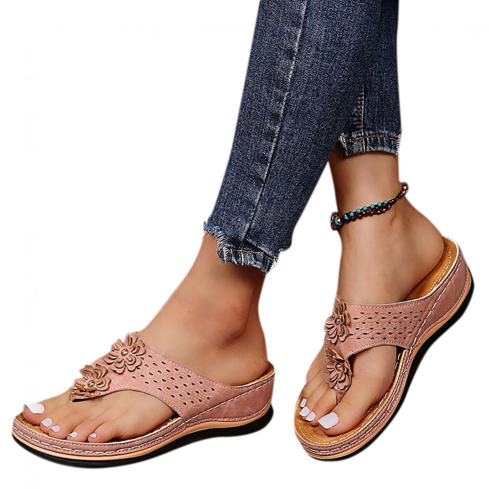 Quealent Women's Dressy Summer Sandals - Casual Open Toe Platform Sandals with Buckle Ankle Strap & Espadrille Wedge | Perfect for Beach Vacations, Date Nights & Summer Outfits