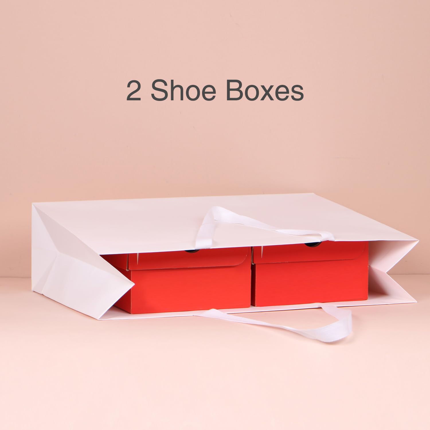 6pcs Extra Large White Paper Gift Bags - Sturdy & Durable for Parties & Events