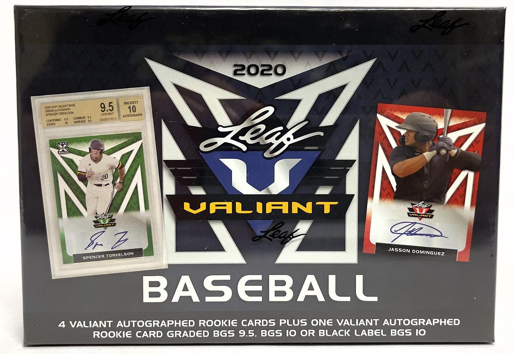 2020 Leaf Valiant Baseball Hobby Box - 24 Packs with Autographs & Memorabilia Cards for Collectors & Sports Fans - Perfect for Trading, Gifts & Display