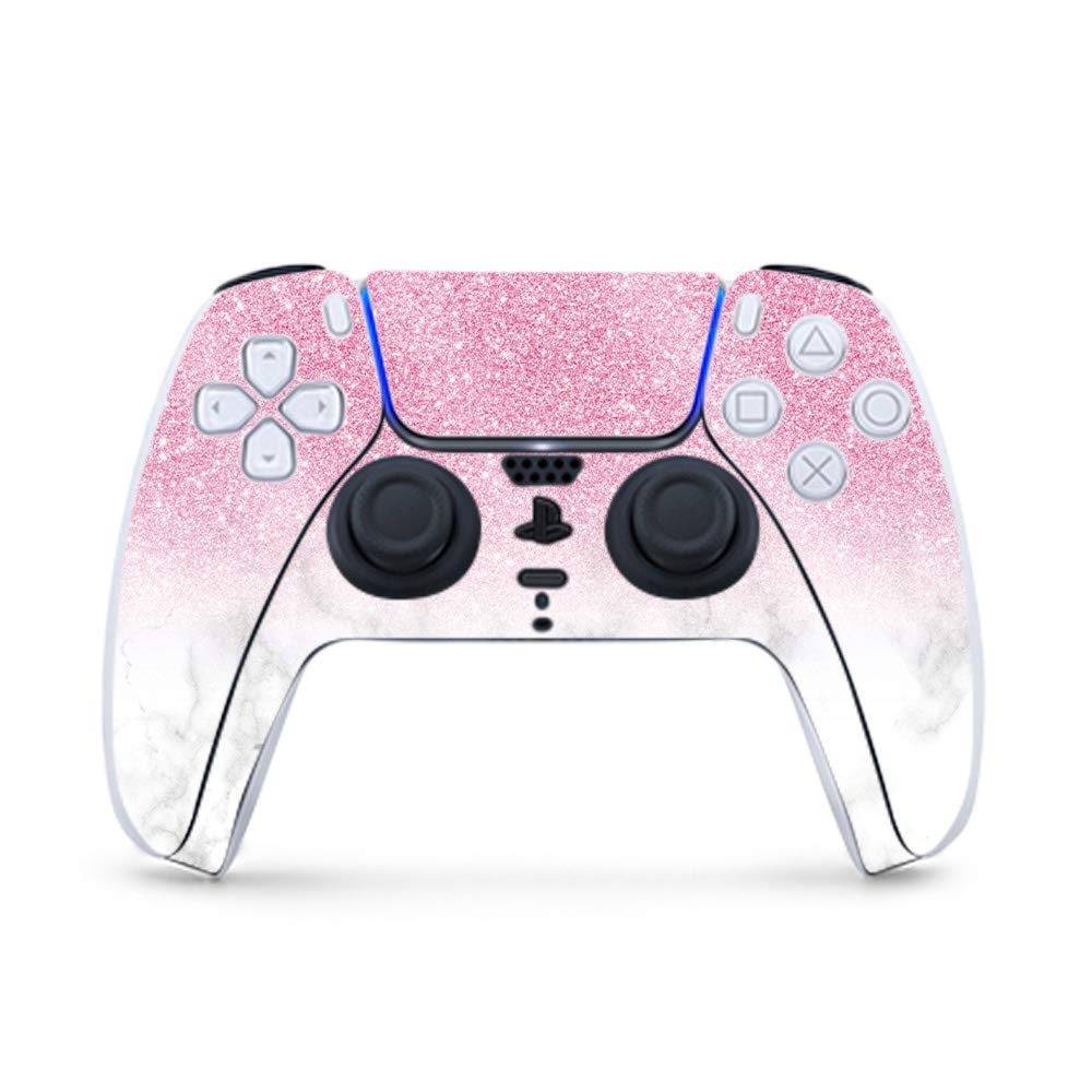 **MightySkins Glossy Glitter Gaming Skin for PS5 Controller - Marble Glitz | Durable High-Gloss Finish | Easy to Apply & Remove | Made in USA | Perfect for Gaming, Streaming & Customizing Your Playstation 5**