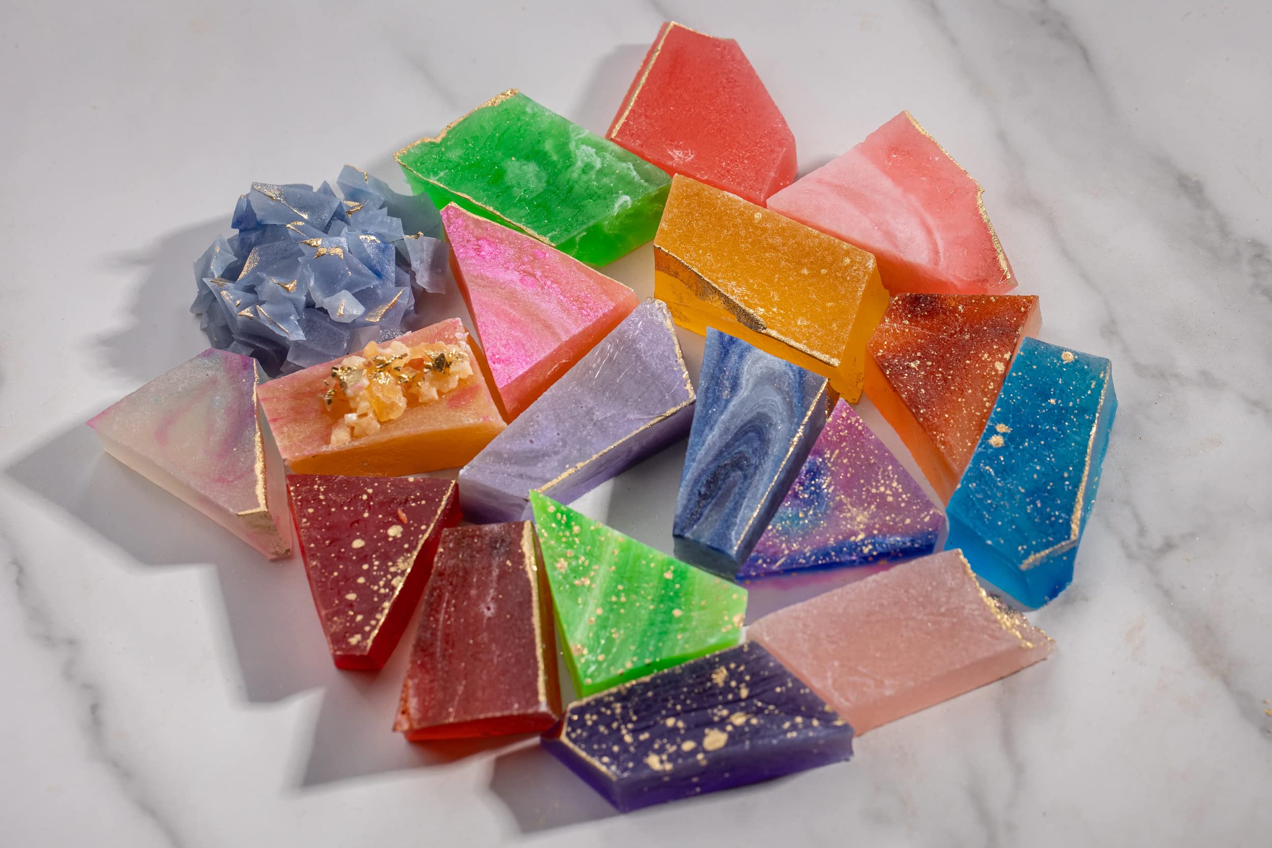 16-18 Pcs Edible Treasure Box - Kohakutou Crystal Candy, Vegan Gemstone Candy, ASMR Snacks for Parties, Gifts & DIY Jewelry Making