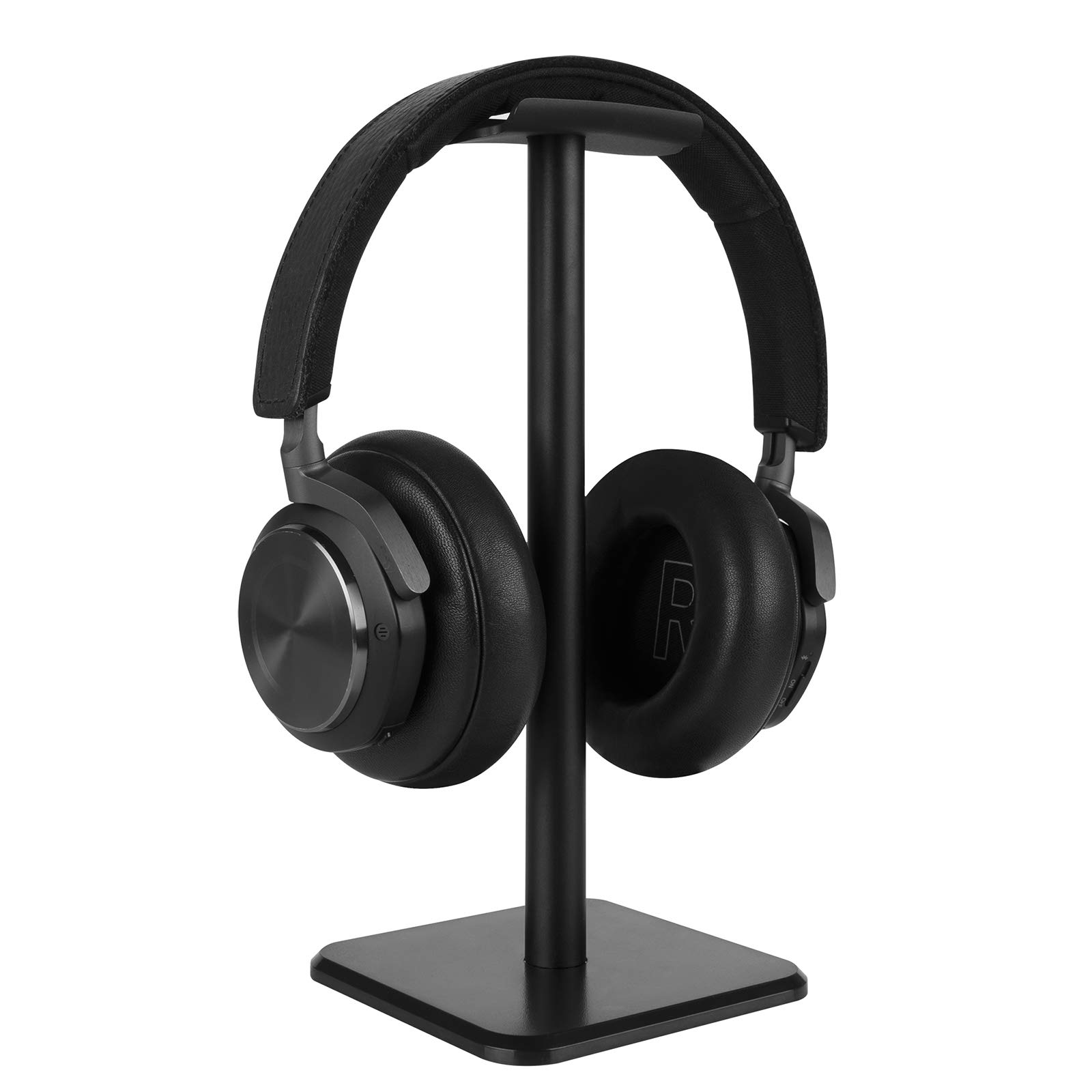 Geekria Premium Aluminum Alloy Headphone Stand - Heavy Base Over-Ear Headphone Holder for Bose QC35, Studio3 & Gaming Headsets - Durable Desk Display Hanger (Black) | Perfect for Home Office, Gaming Setup & Studio Organization
