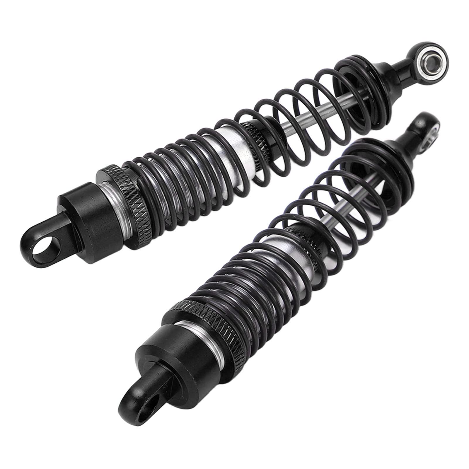 SPYMINNPOO RC Car Shock Absorber - Front & Rear Metal Spring Shocks for AXIAL SCX10 1/10 Scale Off-Road RC Crawler (Black) | Durable Suspension Upgrade for Rock Crawling & Trail Driving